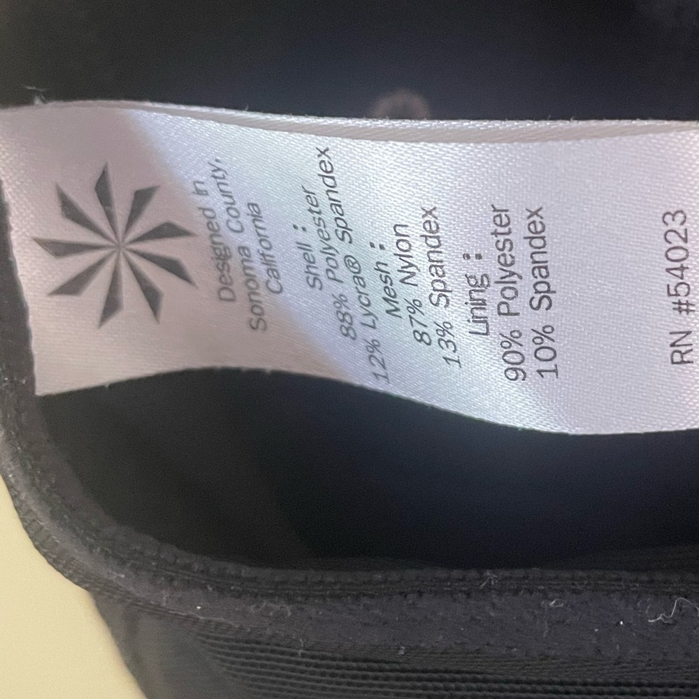 ATHLETA Built in bra tank, T-back, black, Sz M, GUC - Picture 5 of 5